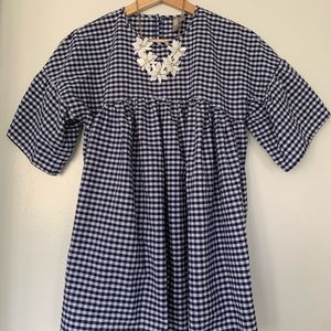 Asos Maternity top, blue gingham plaid size Sz 2